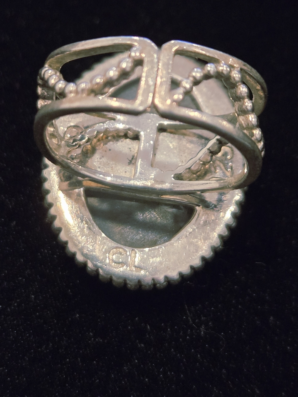 Colleen Lopez Sterling Silver Purple Druzy Mystic Ring - Picture 5 of 8